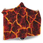 Red Lava Print Hooded Blanket