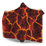 Red Lava Print Hooded Blanket