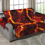 Red Lava Print Loveseat Protector