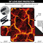 Red Lava Print Loveseat Protector