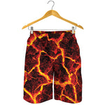 Red Lava Print Men's Shorts