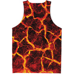 Red Lava Print Men's Tank Top