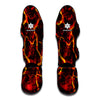 Red Lava Print Muay Thai Shin Guard