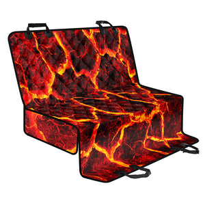 Red Lava Print Pet Car Back Seat Cover