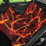 Red Lava Print Pet Car Back Seat Cover