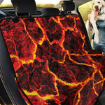 Red Lava Print Pet Car Back Seat Cover