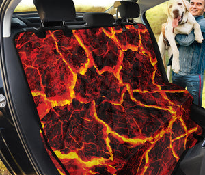 Red Lava Print Pet Car Back Seat Cover