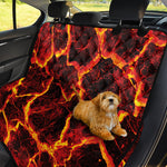 Red Lava Print Pet Car Back Seat Cover