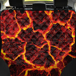 Red Lava Print Pet Car Back Seat Cover