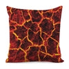 Red Lava Print Pillow Cover