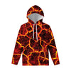 Red Lava Print Pullover Hoodie