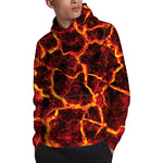 Red Lava Print Pullover Hoodie