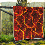 Red Lava Print Quilt