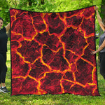 Red Lava Print Quilt