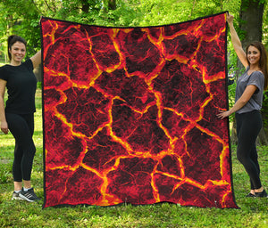 Red Lava Print Quilt