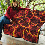 Red Lava Print Quilt