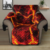 Red Lava Print Recliner Protector