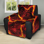 Red Lava Print Recliner Protector