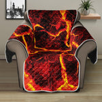 Red Lava Print Recliner Protector