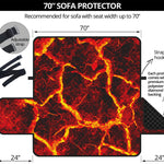 Red Lava Print Sofa Protector