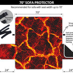 Red Lava Print Sofa Protector