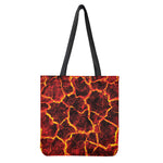 Red Lava Print Tote Bag