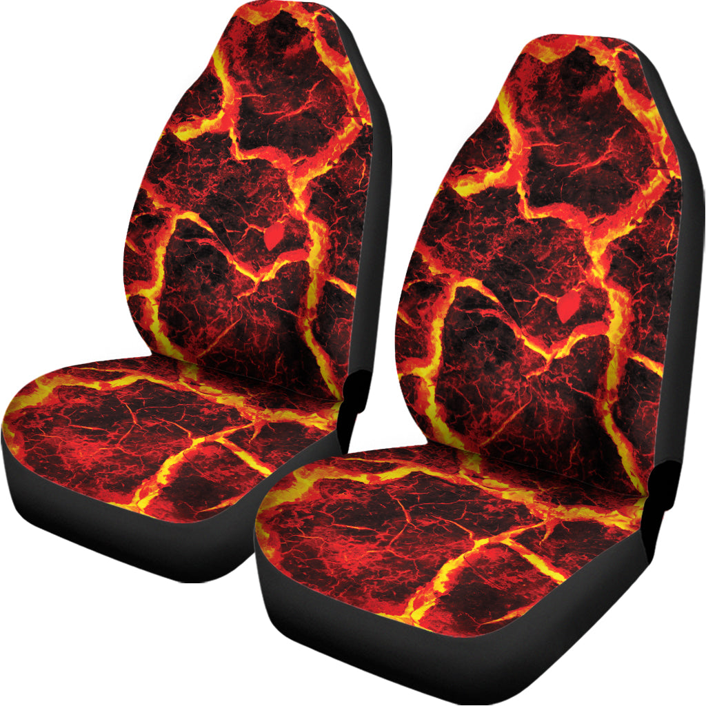 Red Lava Print Universal Fit Car Seat Covers