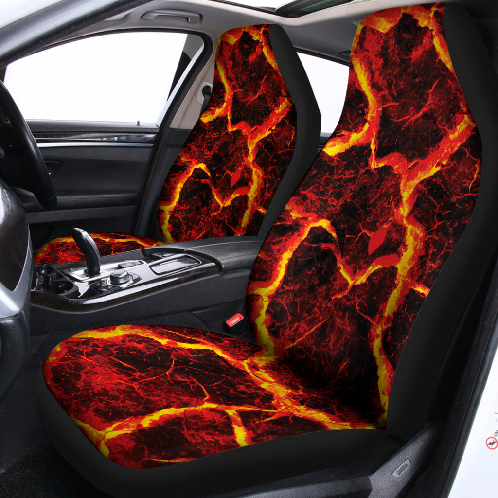 Red Lava Print Universal Fit Car Seat Covers