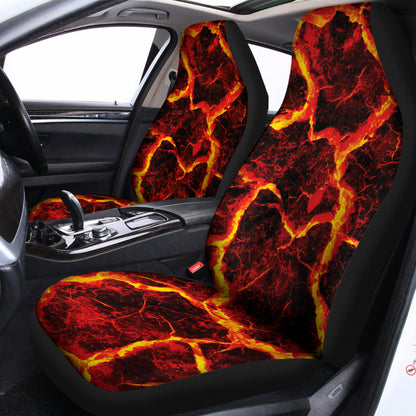 Red Lava Print Universal Fit Car Seat Covers