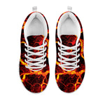 Red Lava Print White Sneakers