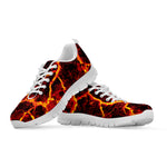 Red Lava Print White Sneakers