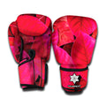 Red Leaf Print Boxing Gloves