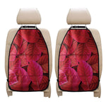 Red Leaf Print Car Seat Organizers