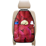 Red Leaf Print Car Seat Organizers