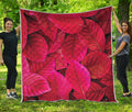 Red Leaf Print Quilt