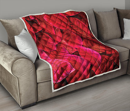 Red Leaf Print Quilt