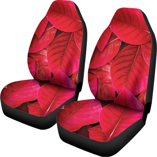 Red Leaf Print Universal Fit Car Seat Covers