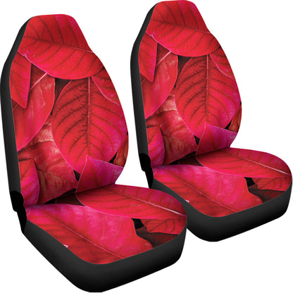 Red Leaf Print Universal Fit Car Seat Covers