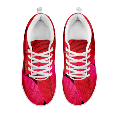 Red Leaf Print White Sneakers