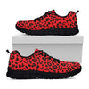 Red Leopard Print Black Sneakers