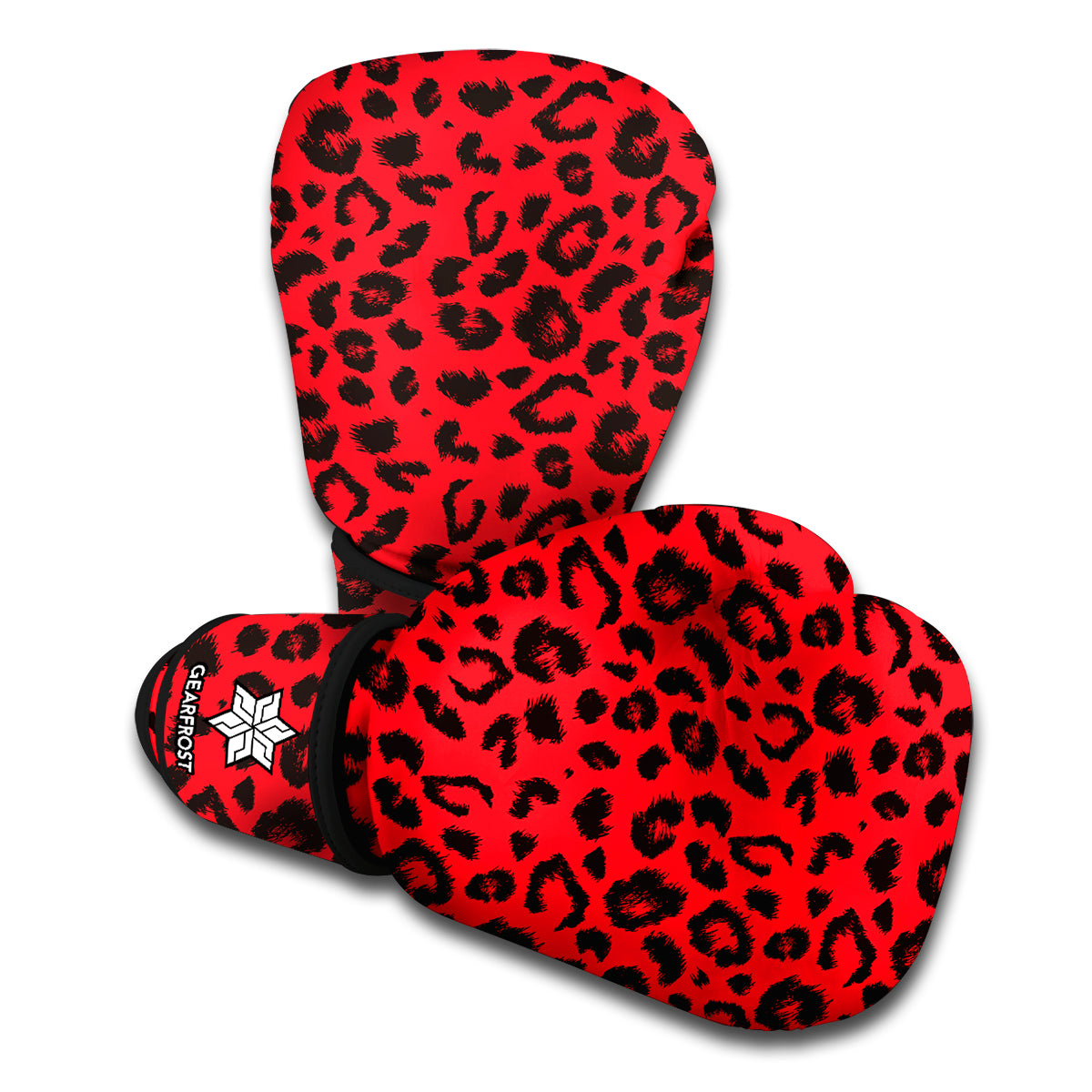 Red Leopard Print Boxing Gloves