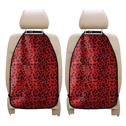 Red Leopard Print Car Seat Organizers