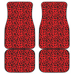 Red Leopard Print Front and Back Car Floor Mats