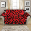 Red Leopard Print Loveseat Protector