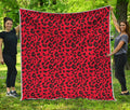 Red Leopard Print Quilt