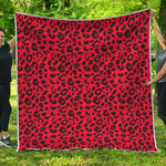 Red Leopard Print Quilt