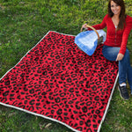 Red Leopard Print Quilt