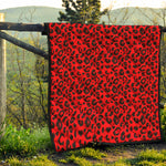 Red Leopard Print Quilt