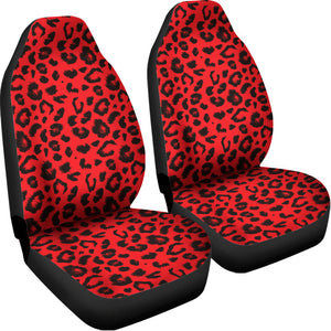 Red Leopard Print Universal Fit Car Seat Covers