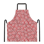 Red Lollipop Candy Pattern Print Apron